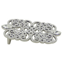 Fashion Zinc Alloy Flower Belt Buckle with Stones